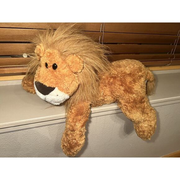 VTG GUND LION LEONARDO STUFFED 4754 PLUSH SOFT WEIGHTED PAWS 22”Gentle Giant - Picture 7 of 8